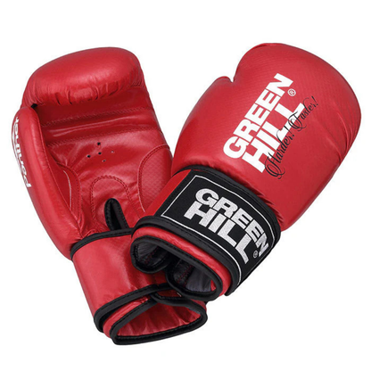 Green Hill Kırmızı Boks Eldiveni Panter Daire Desenli