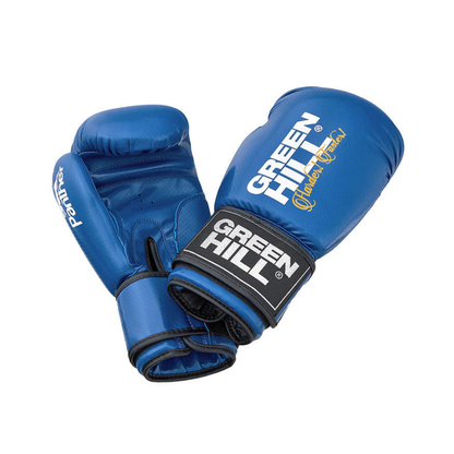 Green Hill Mavi Boks Eldiveni Panter Daire Desenli