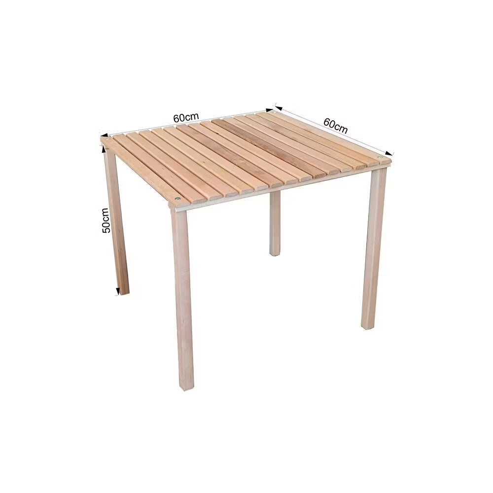 Thrupeak Kamp Masası Ahşap Katlanabilir Çantalı 60x60 cm