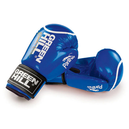 Green Hill Mavi Boks Eldiveni Panter Daire Desenli